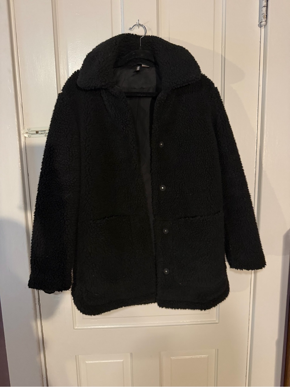 H&M Divided Black Sherpa Jacket